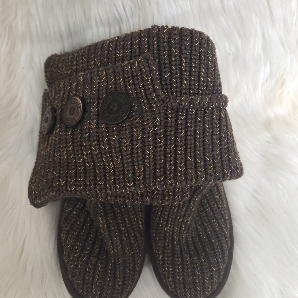 UGG Chocolate Knit Button Boots - image 3